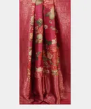 Pink Printed Banaras Tussar Georgette Saree T4513842