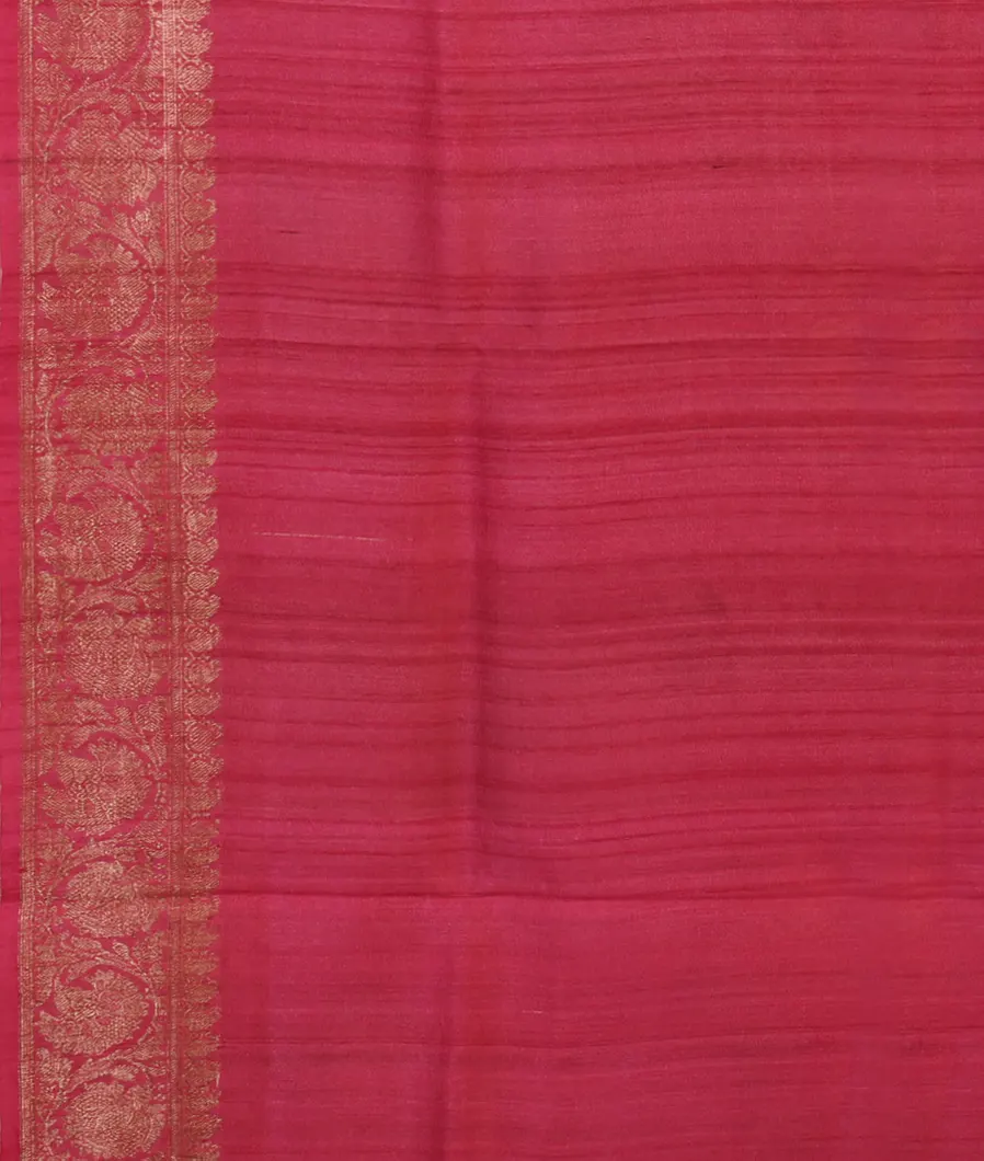 Pink Printed Banaras Tussar Georgette Saree T4513843