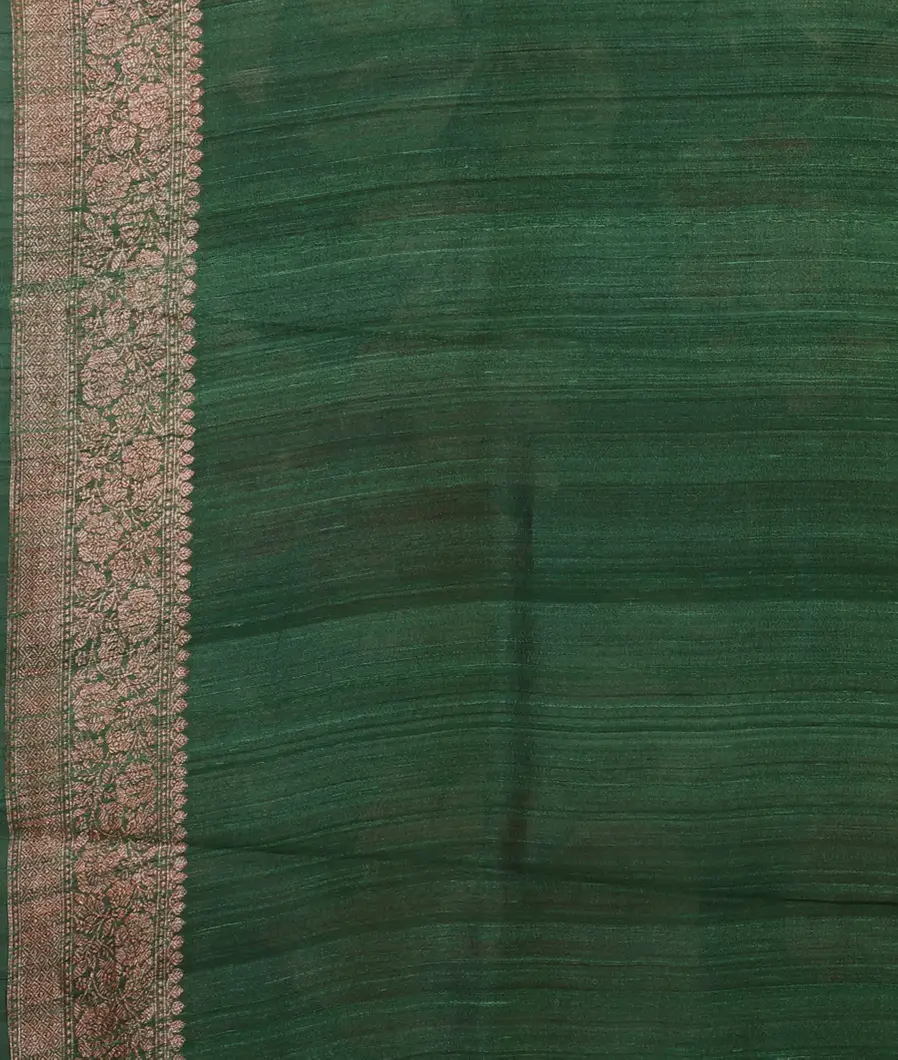 Green Printed Banaras Tussar Georgette Saree T4238313