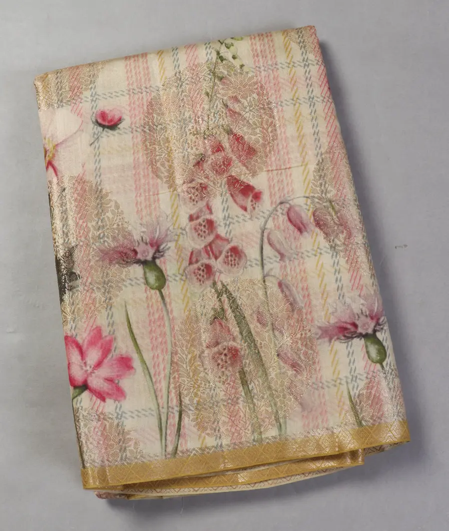 Beige Chaniya Silk Saree T449404-image