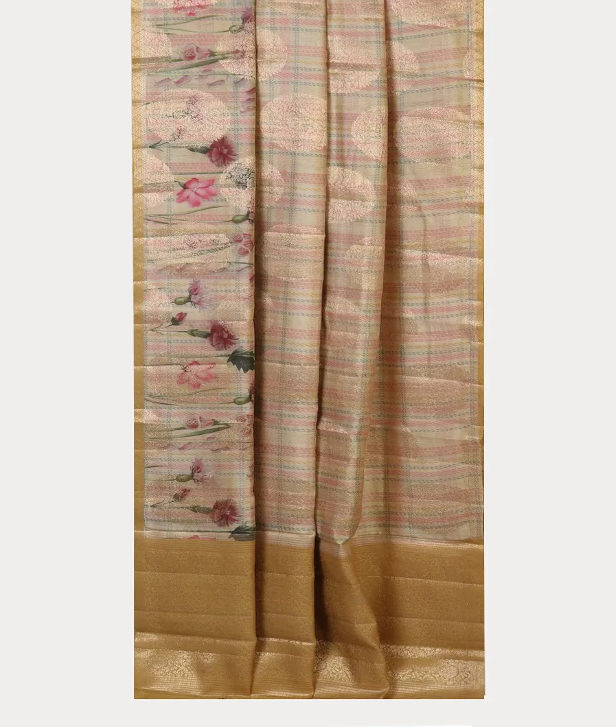 Beige Chaniya Silk Saree T4494042