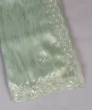 Green Kora Tissue Organza Embroidery Saree T4503741