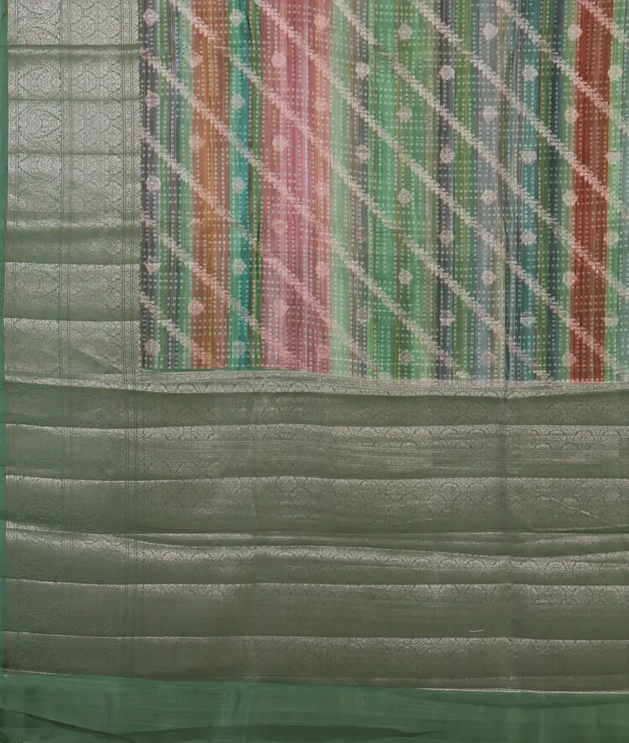 Multicolour Chaniya Silk Saree T4037074