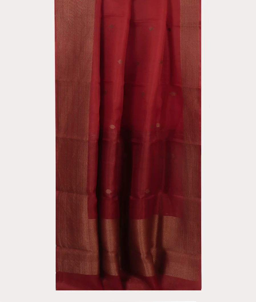 Red Banaras Organza Saree T4259122
