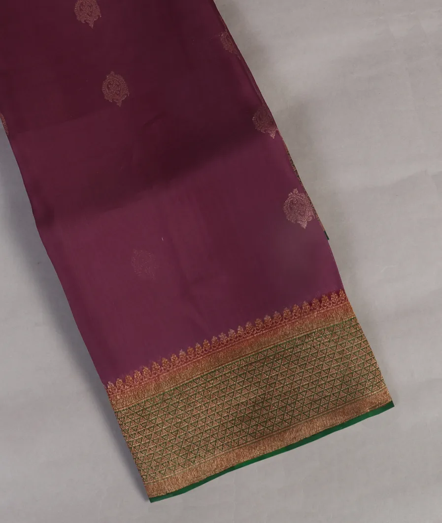 Purple Banaras Organza Saree T425937-image