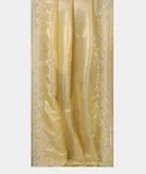 Light Yellow Kora Tissue Organza Embroidery Saree T4503902
