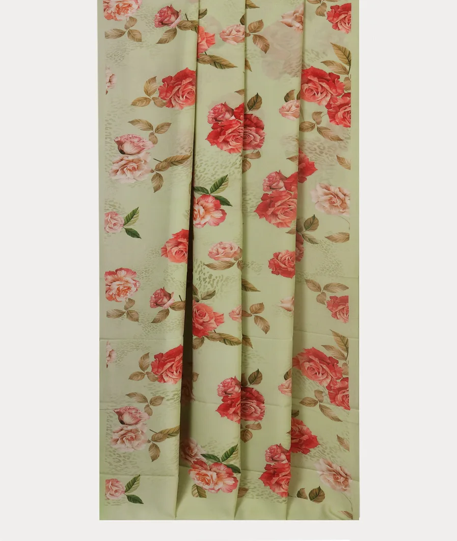 Green Crepe Silk Saree T3224462