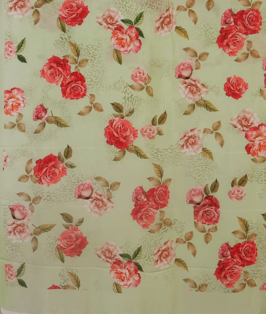 Green Crepe Silk Saree T3224464