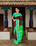 Brown Handwoven Kanjivaram Silk Saree T4270504