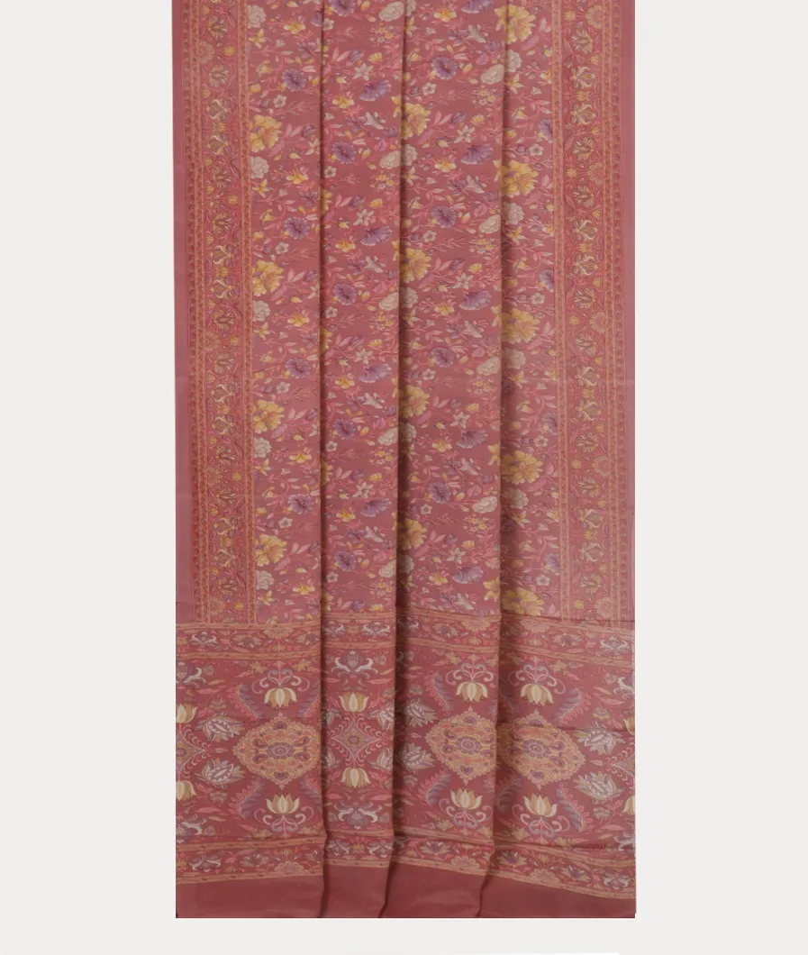 Pink Crepe Silk Saree T4392152