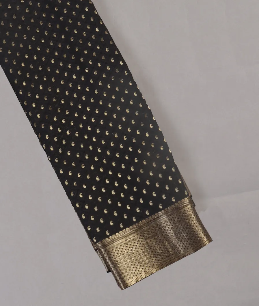 Black Crepe Silk Saree T440793-image