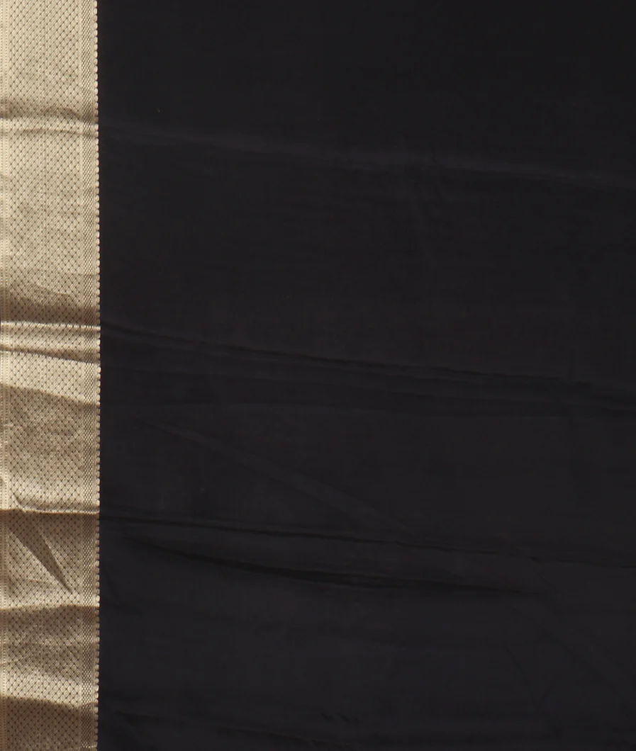 Black Crepe Silk Saree T4407933