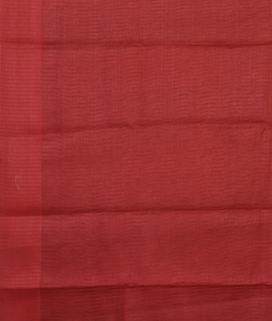 Red Tussar Printed Saree T4503133