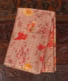 Pink Hand Printed Kanjivaram Silk Blouse T4281551