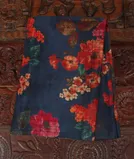 Blue Hand Printed Kanjivaram Silk Blouse T4380571