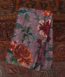 Purple Hand Printed Kanjivaram Silk Blouse T4380451