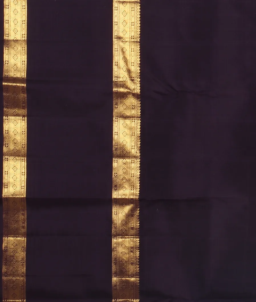 Cyan Blue Handwoven Kanjivaram Silk Saree T4490603