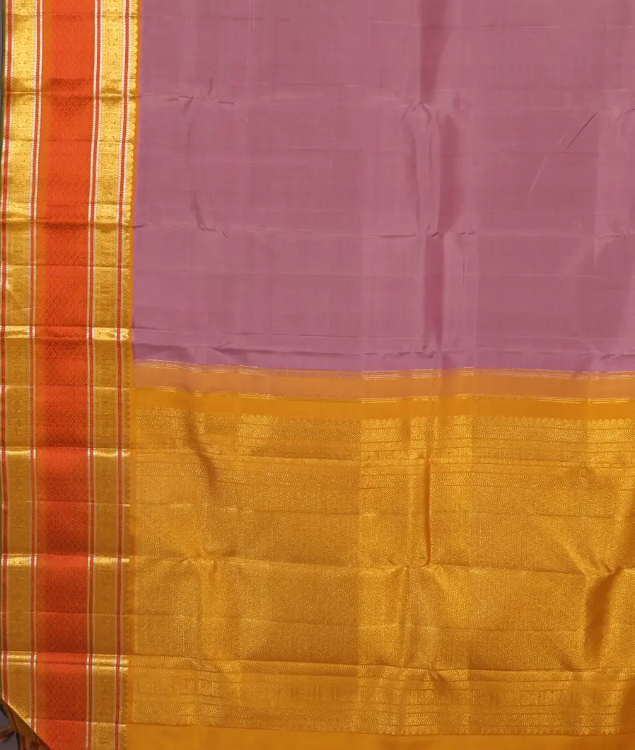Lavender Handwoven Kanjivaram Silk Saree T4186654