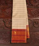 Beige Handwoven Kanjivaram Silk Saree T4469421