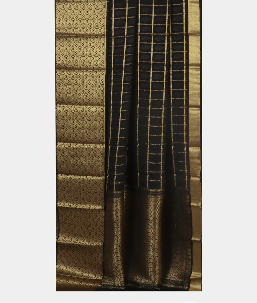 Black Mysore Crepe Silk Saree LJ100332