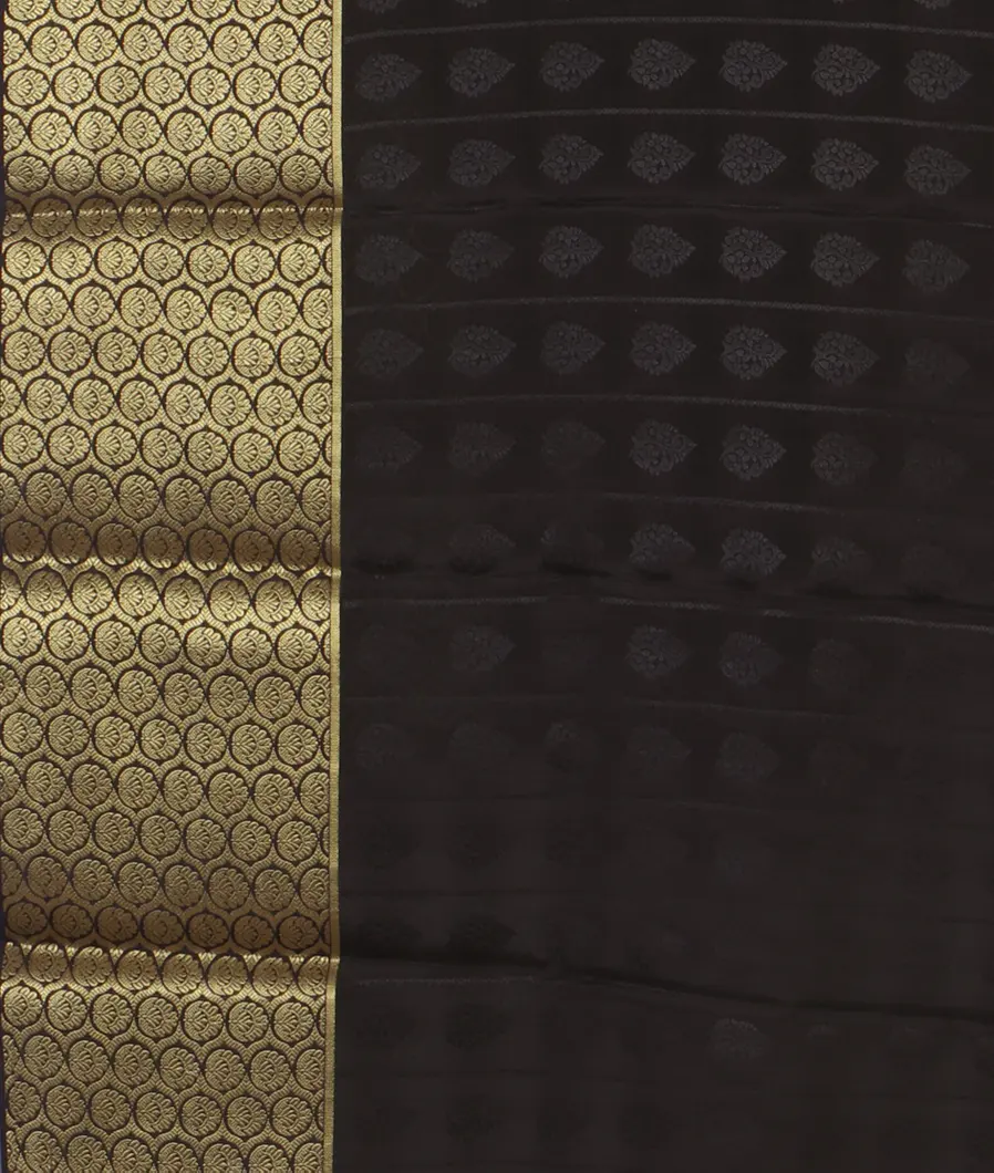 Black Mysore Crepe Silk Saree LJ100333