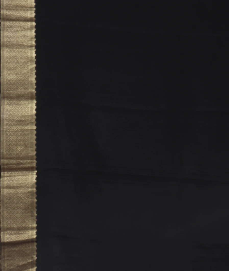 Black Mysore Crepe Silk Saree T1714623