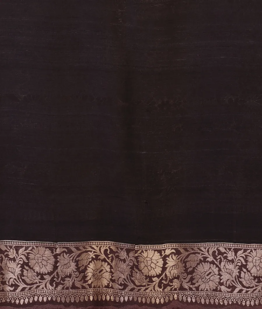Brown Banaras Tussar Georgette Saree T2618203