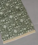 Green Printed Cotton Saree T4238051