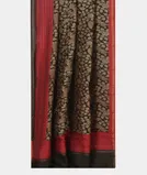 Black Soft Printed Cotton Saree T4335332