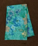 Blue Hand Printed Kanjivaram Silk Blouse T4325651
