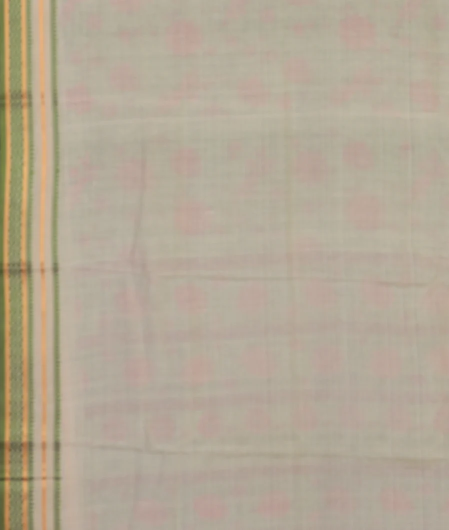 Green Printed Cotton Saree T4533713