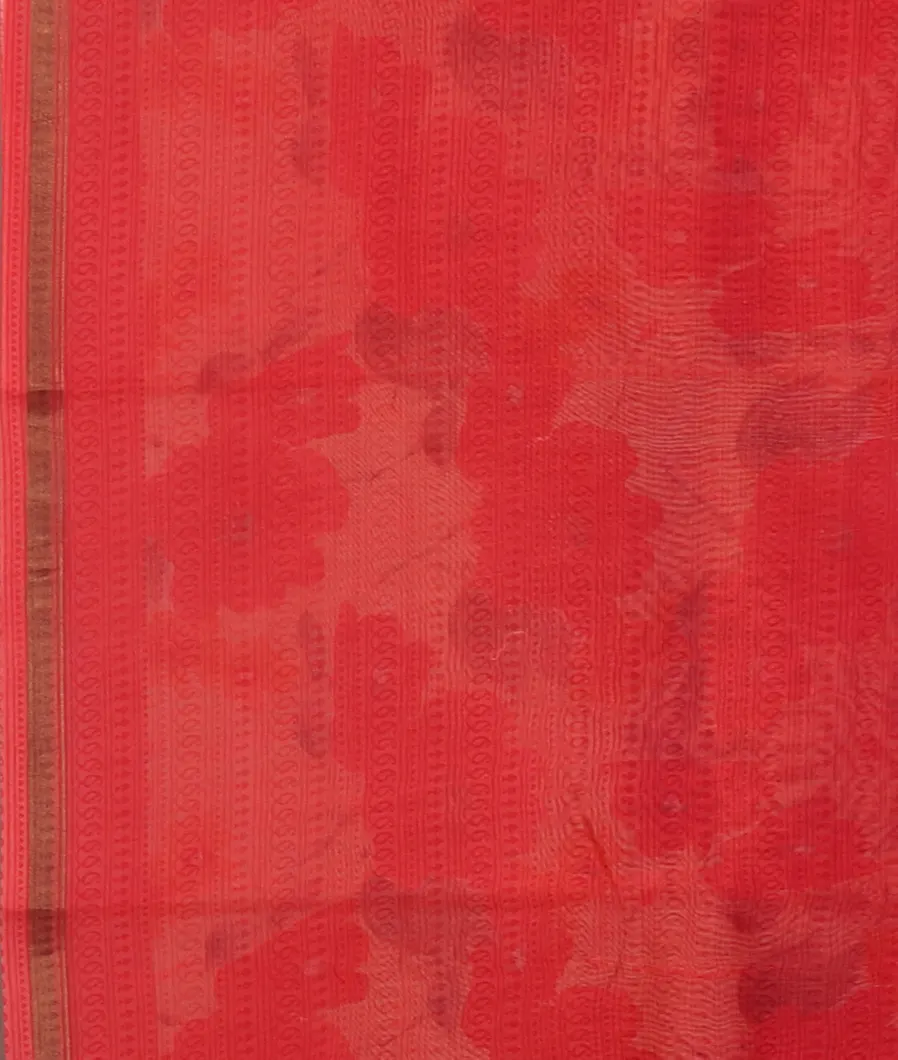 Off-White Soft Printed Cotton Saree T4518743