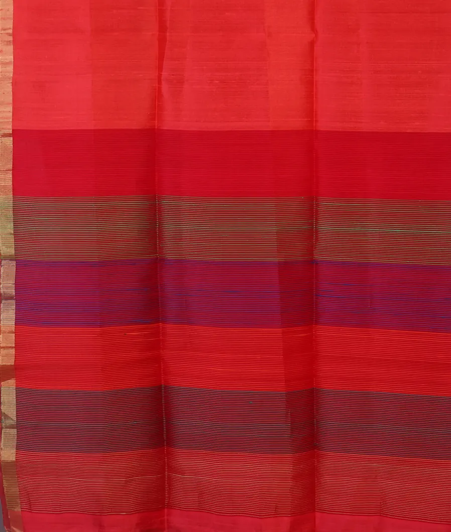 Peach Woven Raw Silk Saree T4459014