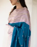 Blue Handwoven Kanjivaram Silk Saree T4265679