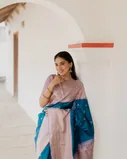 Blue Handwoven Kanjivaram Silk Saree T4265677