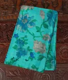 Green Hand Printed Kanjivaram Silk Blouse T4380481