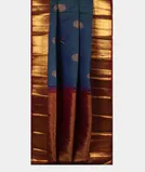 Peacock Blue Handwoven Kanjivaram Silk Saree T4485172