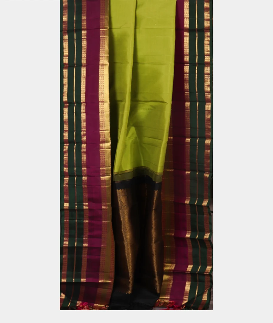Green Handwoven Kanjivaram Silk Saree T4274542