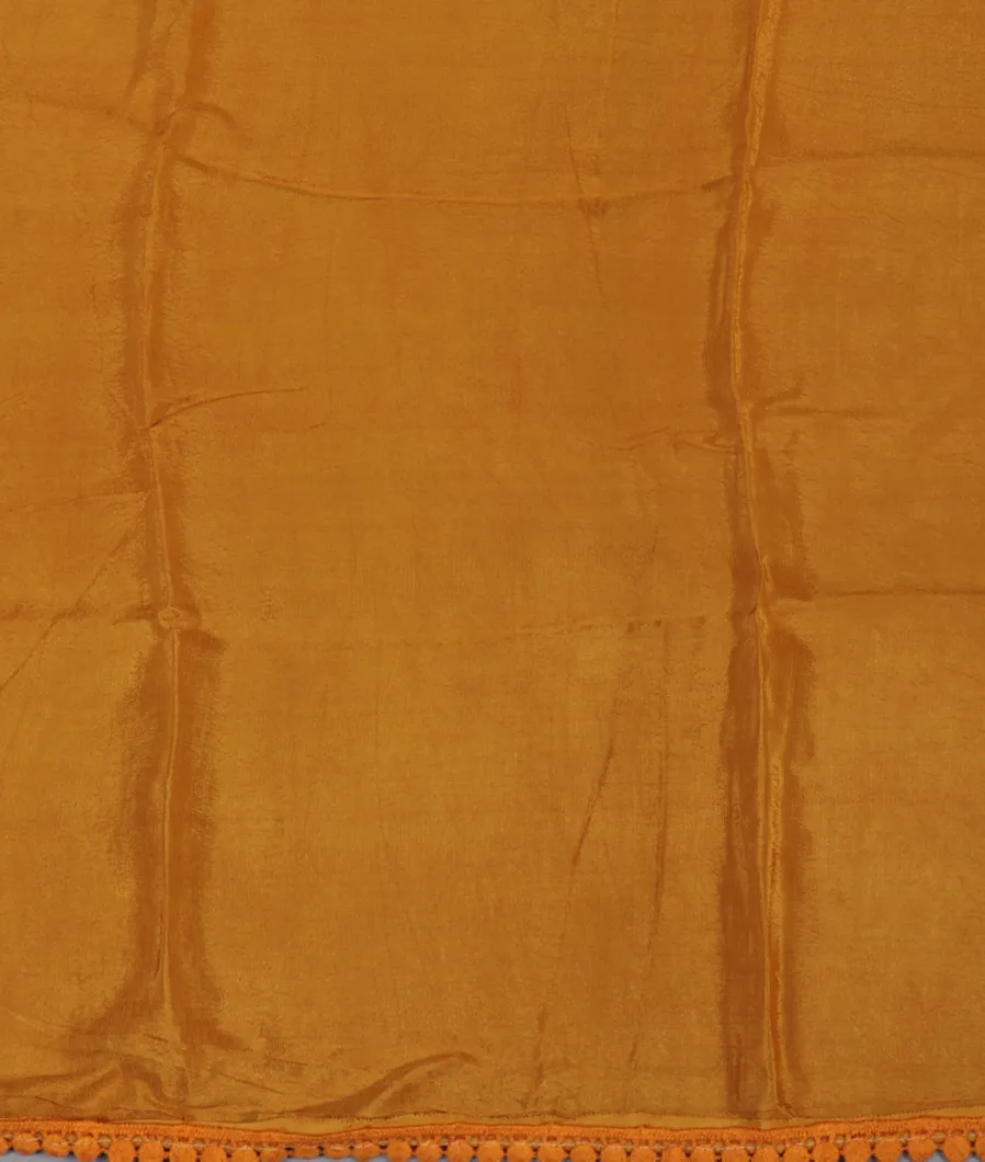 Yellow Kora Organza Embroidery Saree T43302210