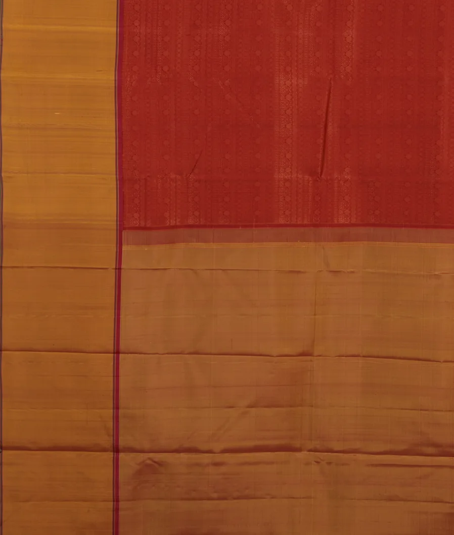 Red Handwoven Kanjivaram Silk Saree T4264354