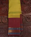 Yellowish Green Handwoven Kanjivaram Silk Saree T4152531