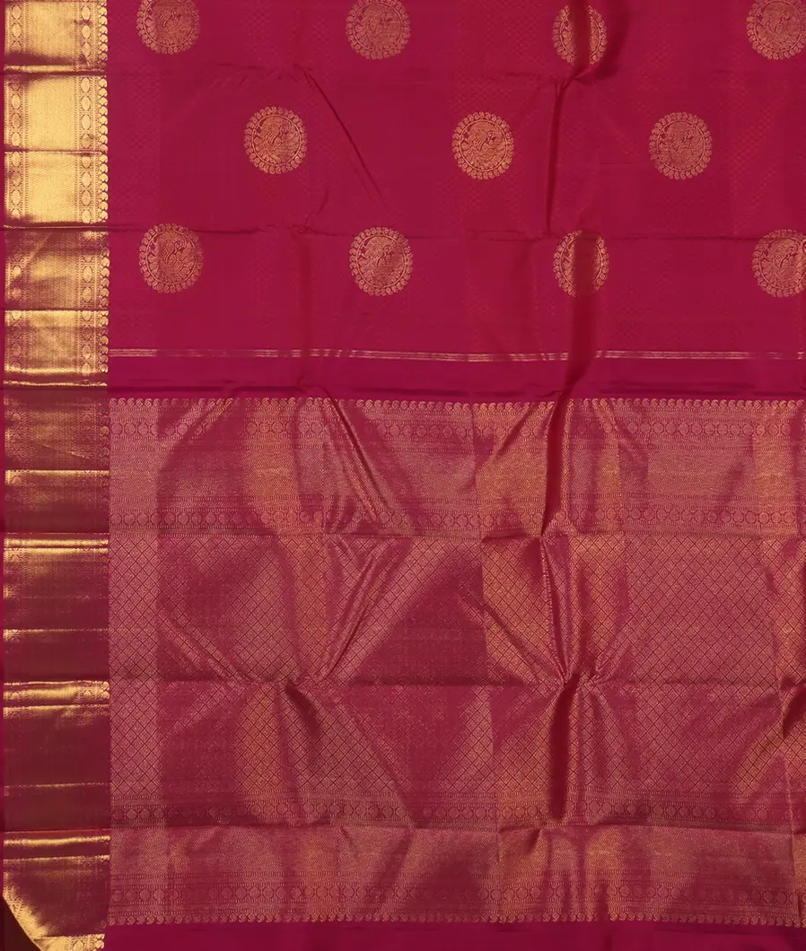 Pink Handwoven Kanjivaram Silk Saree T4485204