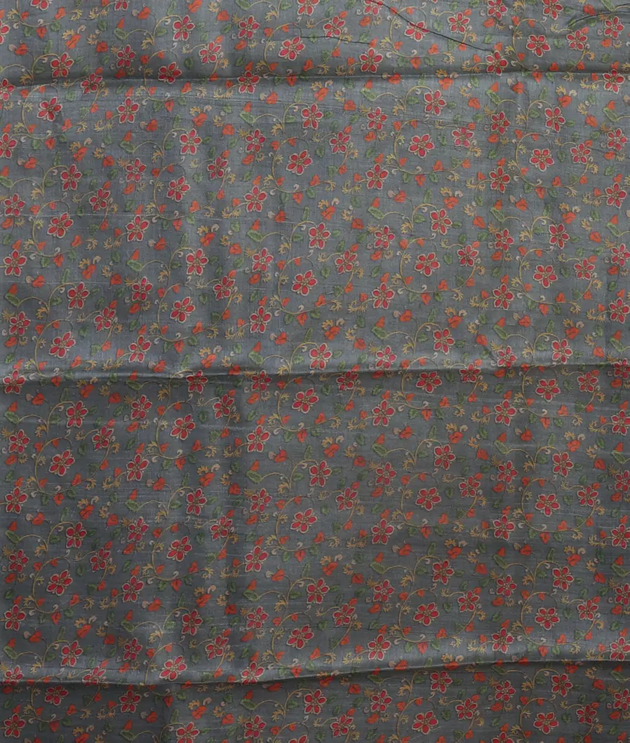 Yellow Tussar Printed Saree T4450633