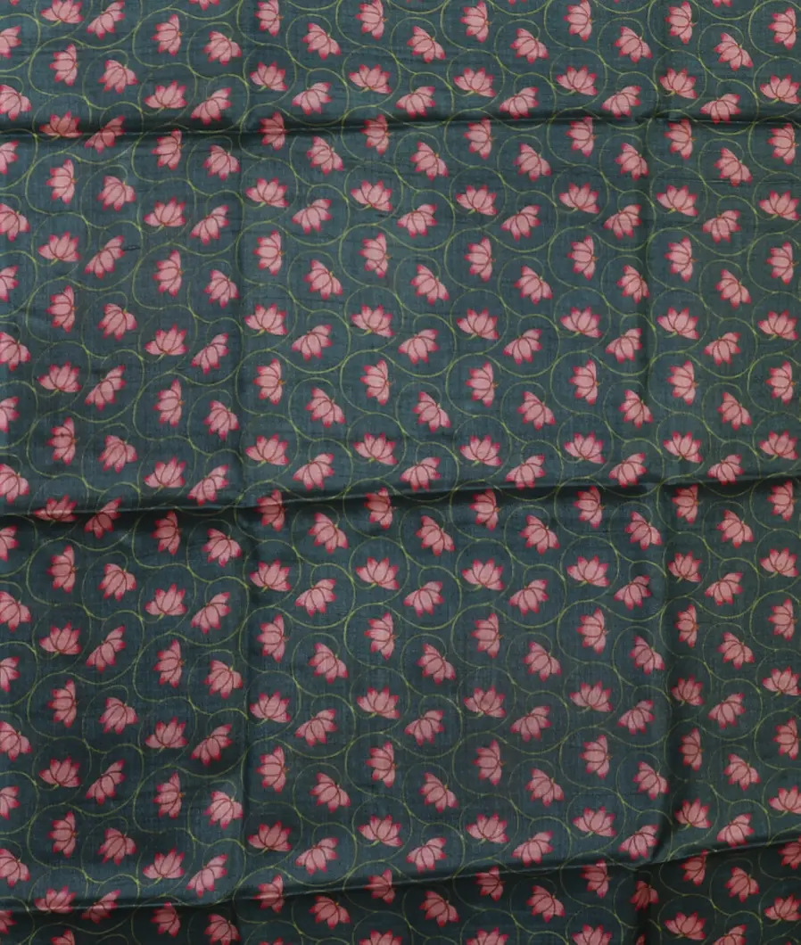 Brown Tussar Printed Saree T4549723