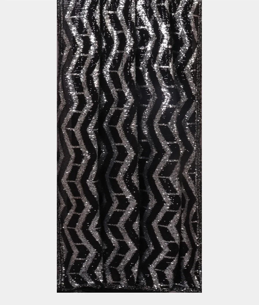 Black Georgette Silk Saree T4493272