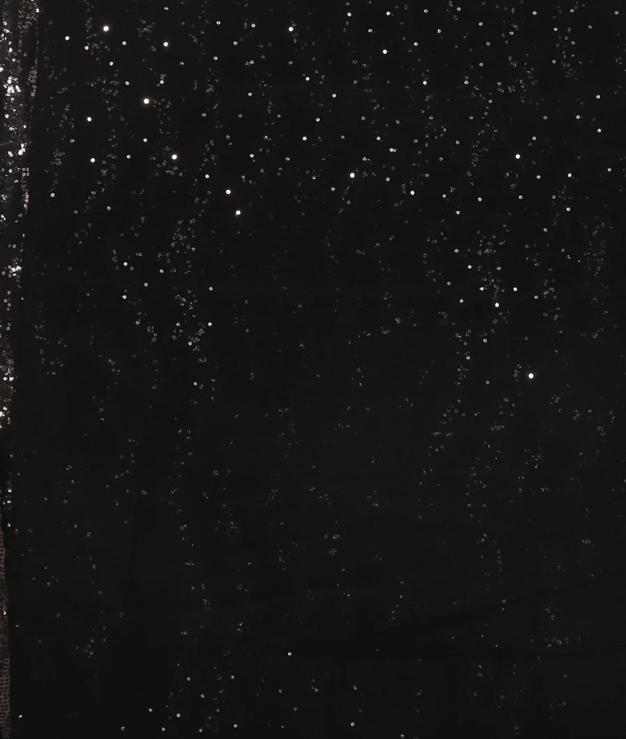 Black Georgette Silk Saree T4493273