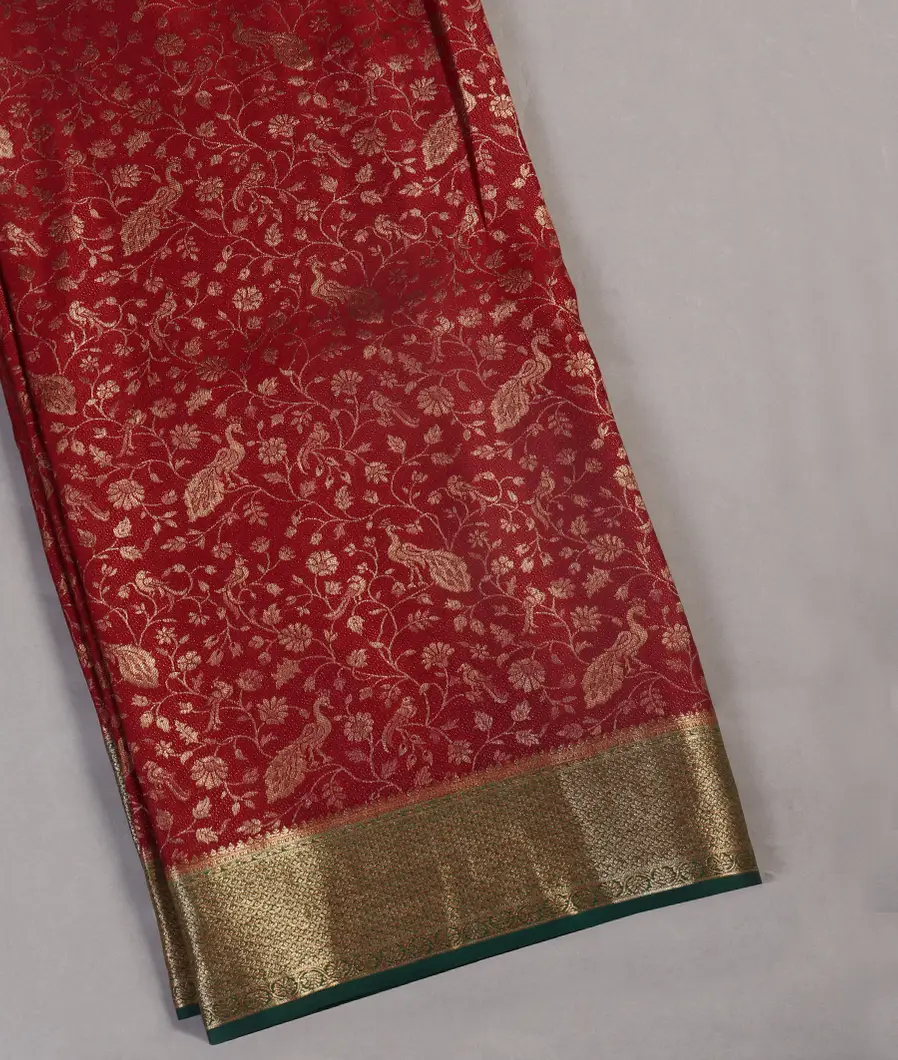 Maroon Mysore Crepe Silk Saree T440800-image