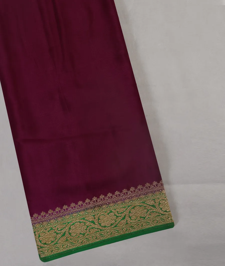 Purple Mysore Crepe Silk Saree T439419-image