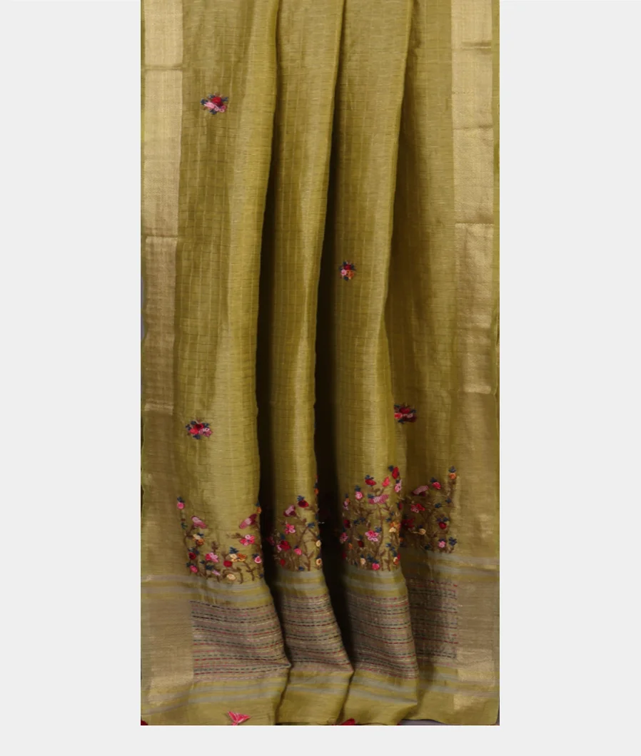 mehndi-green-linen-embroidery-saree-t454365-t454365-b