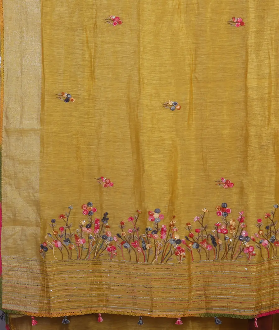 yellow-linen-embroidery-saree-t451682-t451682-d